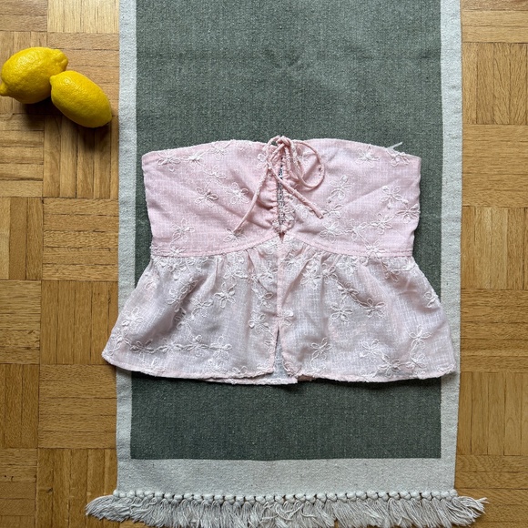 Rosenberg Strapless Top Pink Princess Polly - Picture 2 of 6